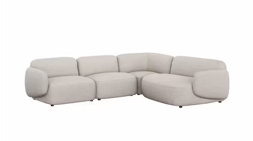 Canapea de colt modulara Fresco textil Nathan Ginger, dreapta