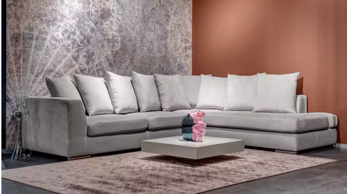 Canapea de colt Paso Doble Night textil Grey light, dreapta