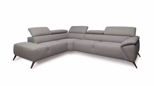 Canapea de colt Tesla textil Coupe Grigio Topo, divan stanga