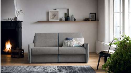 Canapea extensibila Amadeus 2 locuri textil Grigio Chiaro