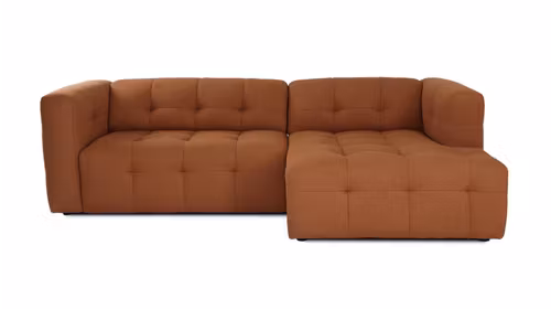 Canapea extensibila electrica Santino textil Summer Burnt Orange, dreapta