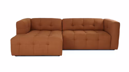 Canapea extensibila electrica Santino textil Summer Burnt Orange, stanga