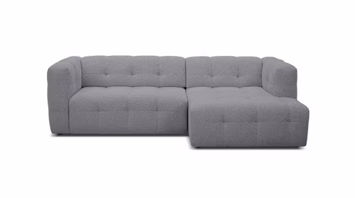 Canapea extensibila electrica Santino textil Summer Dark Gray, sezlong dreapta