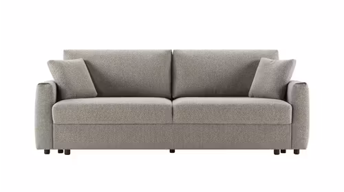 Canapea extensibila Lucia textil Beige + Topper