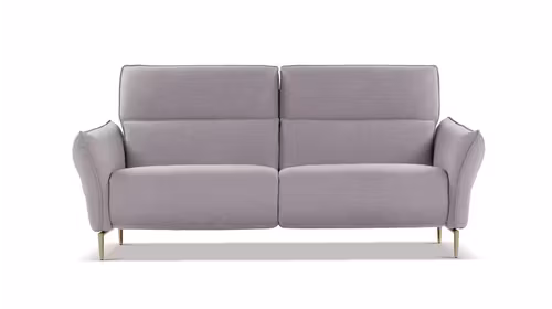 Canapea Funk liniara cu 2 reclinere textil Alce Grey