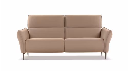 Canapea Funk liniara cu 2 reclinere textil Alce Grey