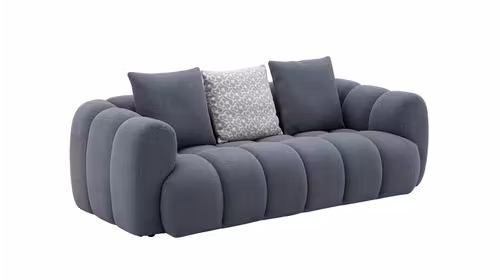 Canapea liniara 2 locuri Isotta textil Rhein Blue