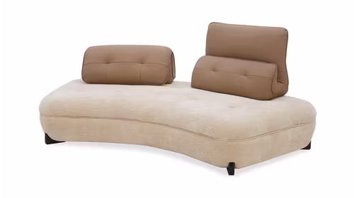 Canapea liniara 3 locuri Celano textil Elephant Khaki