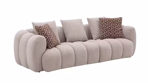 Canapea liniara 3 locuri Isotta textil Rhein Beige