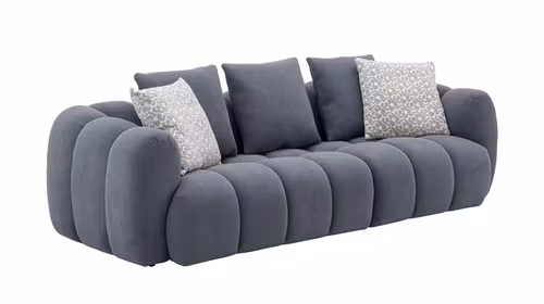 Canapea liniara 3 locuri Isotta textil Rhein Blue
