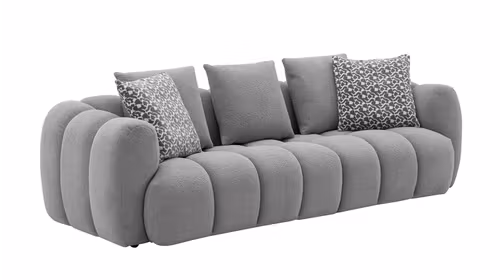 Canapea liniara 3 locuri Isotta textil Rhein Grey