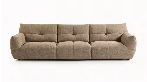 Canapea liniara 4 locuri Greta textil Bej