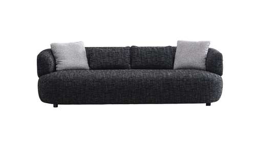 Canapea liniara Byron textil Antracit, perne incluse
