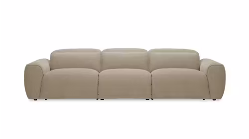 Canapea liniara cu 2 reclinere Cassio textil Wicker