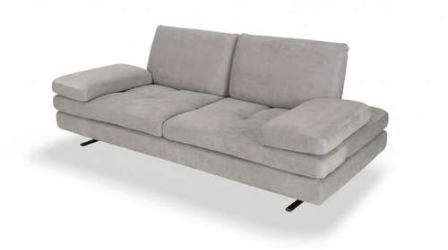 Canapea liniara Luna 3 locuri, microfibra Berlin Light Grey