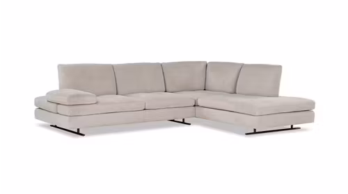 Canapea de colt Luna, divan dreapta, textil Zoia Bej
