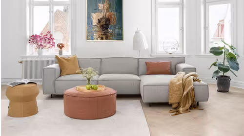 Canapea de colt Vesta Special Nancy Soft Grey, dreapta