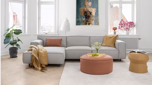 Canapea de colt Vesta Special Nancy Soft Grey, stanga