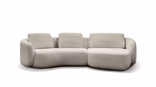 Canapea Domani textil bouclé Manza Cream dreapta - Expus