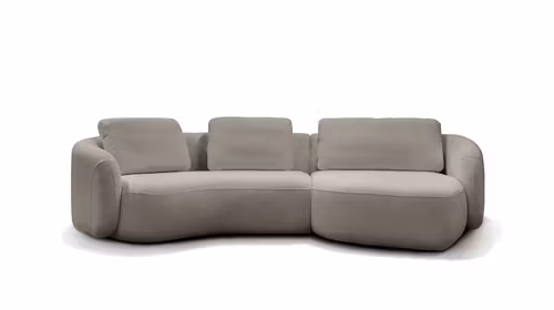 Canapea Domani textil bouclé Manza Greige dreapta
