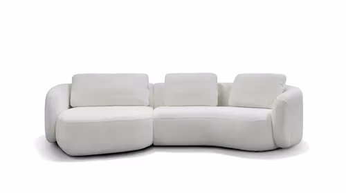 Canapea Domani textil bouclé Manza Ivory stanga