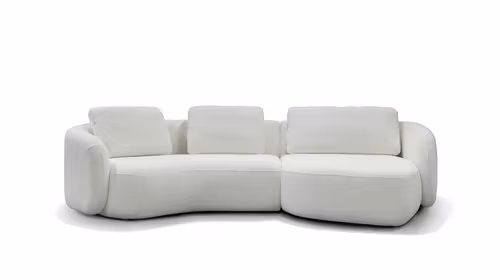 Canapea Domani textil bouclé Manza Ivory dreapta