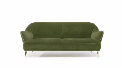 Canapea liniara Estasi 3 locuri Brezza Dusty Green, cu design modernist si forma eleganta.