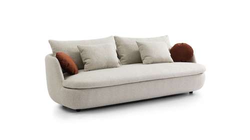 Canapea liniara Liz tapitata in textil Cloud-119, design modern pentru living.