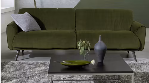Canapea liniara Talento 3 locuri tapitata textil Brezza Dusty Green, canapea moderna pentru living.