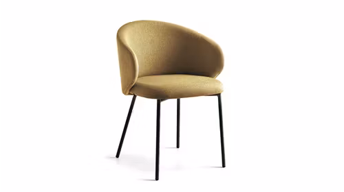 Scaun cu brate Tuka Matt Black/Lemon Yellow