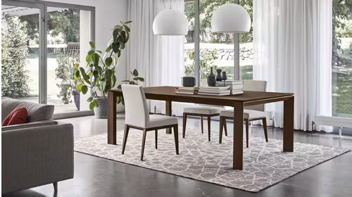Masa Omnia Smoke cu extensie, design modern living