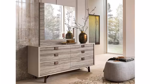 Comoda Jupiter Pearl Line High Gloss + Eco Stone Matte 173 cm