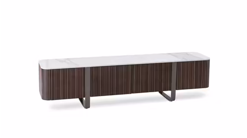 Comoda TV Andromeda Calacatta Gold Marble Ceramic + Ebony 180x40