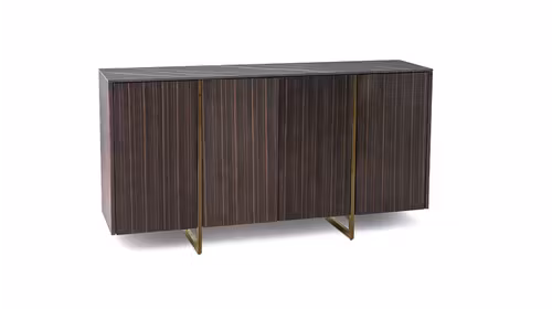 Bufet Omega Portoro Black Marble Ceramic + Ebony 160x40