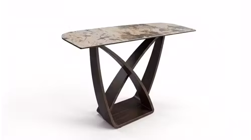 Consola Gato din ceramica de 120 cm cu structura metalica, design modern si finisaj elegant, ideala pentru hol sau living.