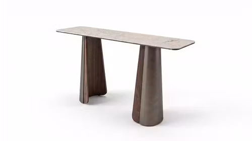 Consola Sagrera 140 cm cu blat din ceramica si structura metalica moderna, ideala pentru hol sau living.