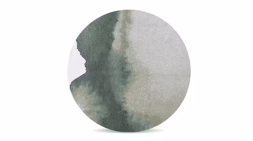 Covor rotund Meditation Lagoon 240 cm Palm Green