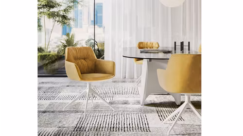 Scaun rotativ Cocoon textil Mustard Yellow