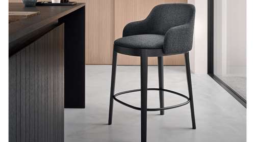 Scaun Adèl textil boucle Anthracite Grey
