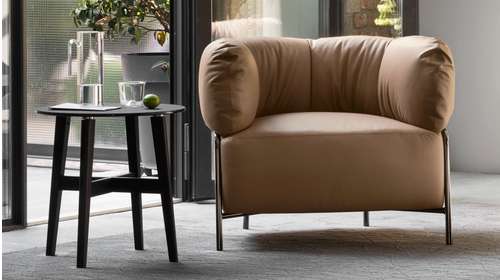 Masuta de cafea Abrey Matt Black/Calacatta Black Marble