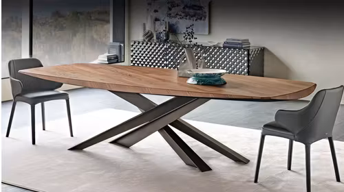 Masa Lancer Wood Bronze/Walnut Canaletto 300x128