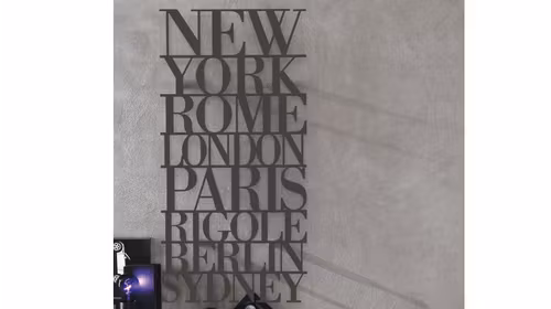 Decoratiune City Lettering metal Antracit