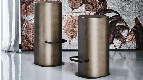 Scaun de bar Pancho B Brushed Bronze 