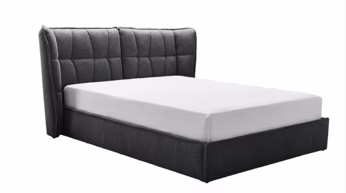 Pat Shannon cu lada depozitare textil Dark Grey 180x200 - design modern pat confortabil