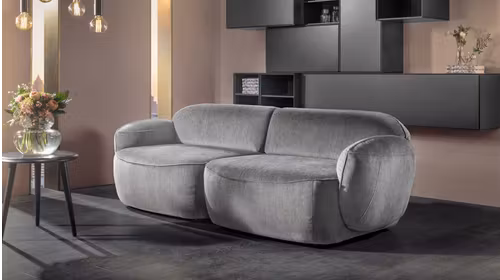 Canapea liniara 2 locuri Bubble Nomi Light Grey