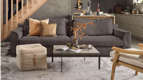 Canapea liniara 3 locuri Grande Double Day LC Viata Grey 