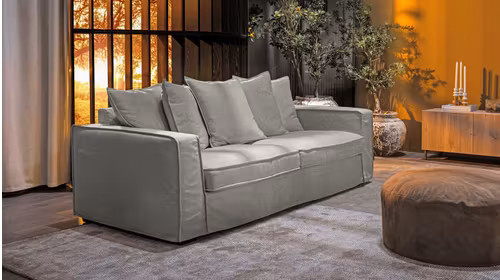 Canapea liniara 3 locuri Montego Night LC Nancy Soft Blue