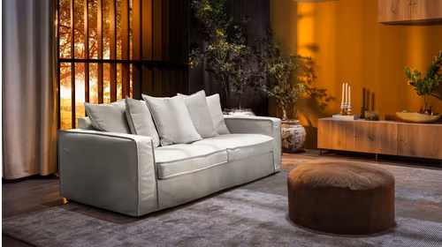 Canapea liniara 3 locuri Montego Night LC Nancy Soft Grey