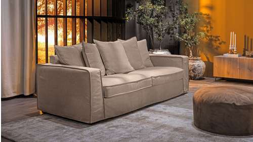 Canapea liniara 3 locuri Montego Night LC Nancy Soft Pink