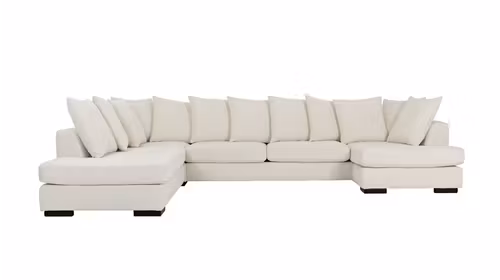 Canapea cu sezlong de colt Paso Doble Night "U" Alice Cream, stanga